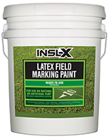Fine Paints Insl-X Latex Field Marking Paint is specifically designed for use on natural or artificial turf, concrete and asphalt, as a semi-permanent coating for line marking or artistic graphics.

Fast Drying
Water-Based Formula
Will Not Kill Grass