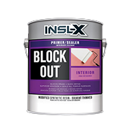 Fine Paints Block Out® Interior Primer is a modified synthetic primer-sealer carried in a special solvent that dries quickly and is effective over many different stains, including: water, tannin, smoke, rust, pencil, ink, nicotine, and coffee. Block Out primes, seals, and protects and can be used on bare or previously painted surfaces; interior drywall, plaster, wood, or masonry; and exterior masonry surfaces. Can be used as a spot primer for exterior wood shingles/composition siding.

Solvent-based sealer
Seals hard-to-cover stains
Quick-dry formula allows for same-day priming and topcoating
Top-coat with alkyd or latex paints of any sheenboom