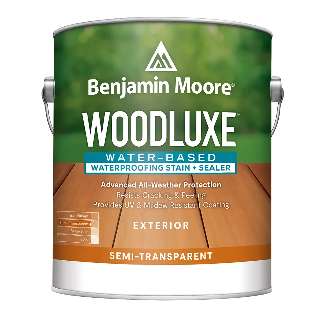 Fine Paints The ultimate protection for outdoor beauty. An innovative line of water-based exterior stains, Woodluxe sets your staining projects up for success. Most wood grain pattern shows through. Easy to apply and recoat. Advanced all-weather protection. Available in 75 colorsboom